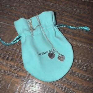 Tiffany & Co double heart necklace